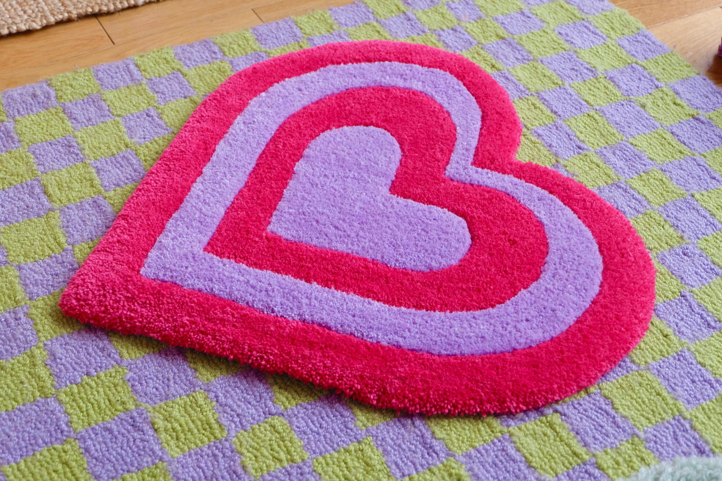 Tapis Coeur bicolore