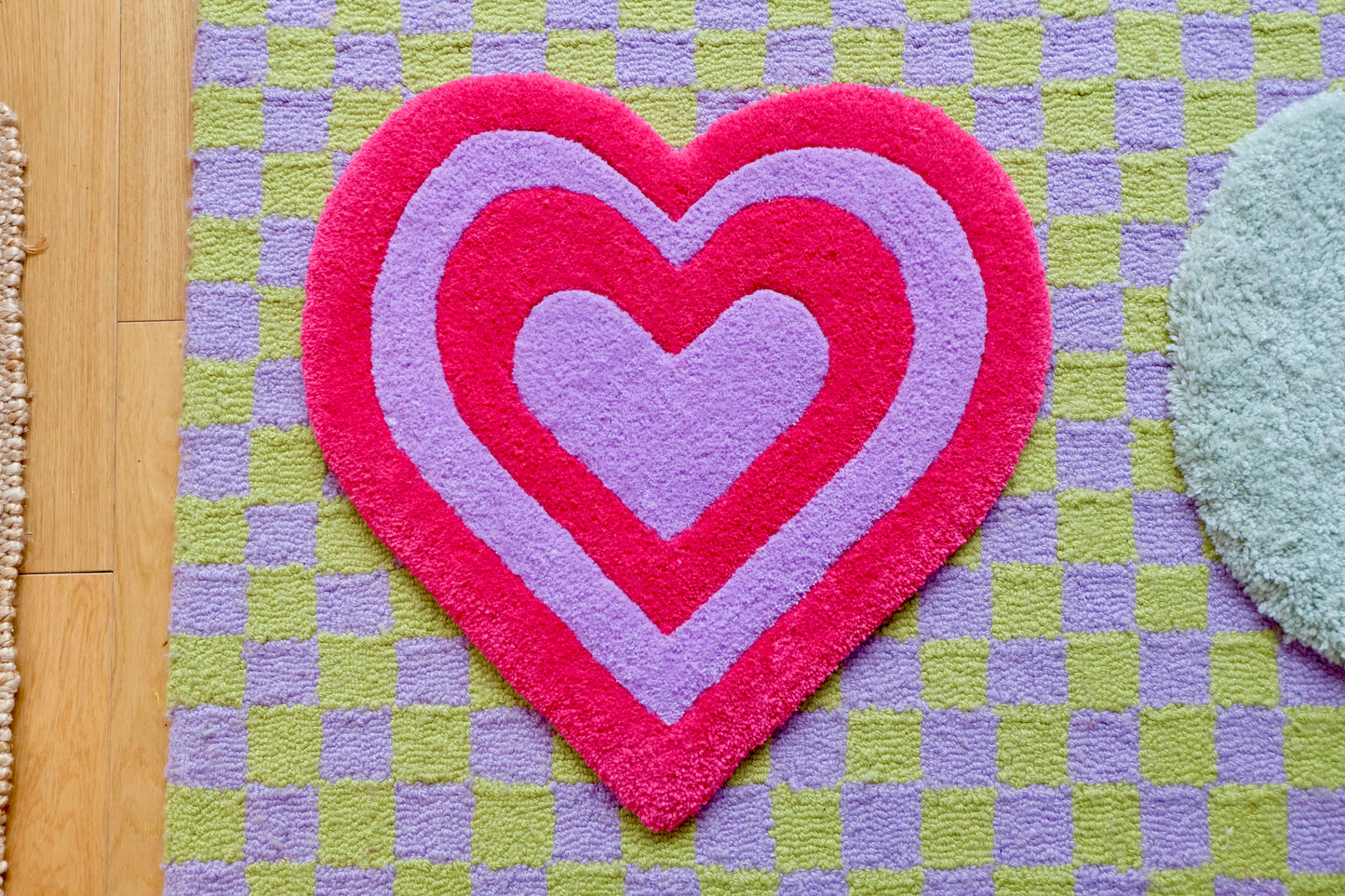 Tapis Coeur bicolore