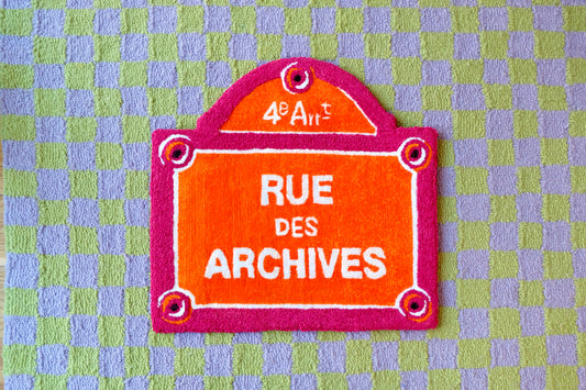 Tapisserie murale artisanale « Rue des Archives »