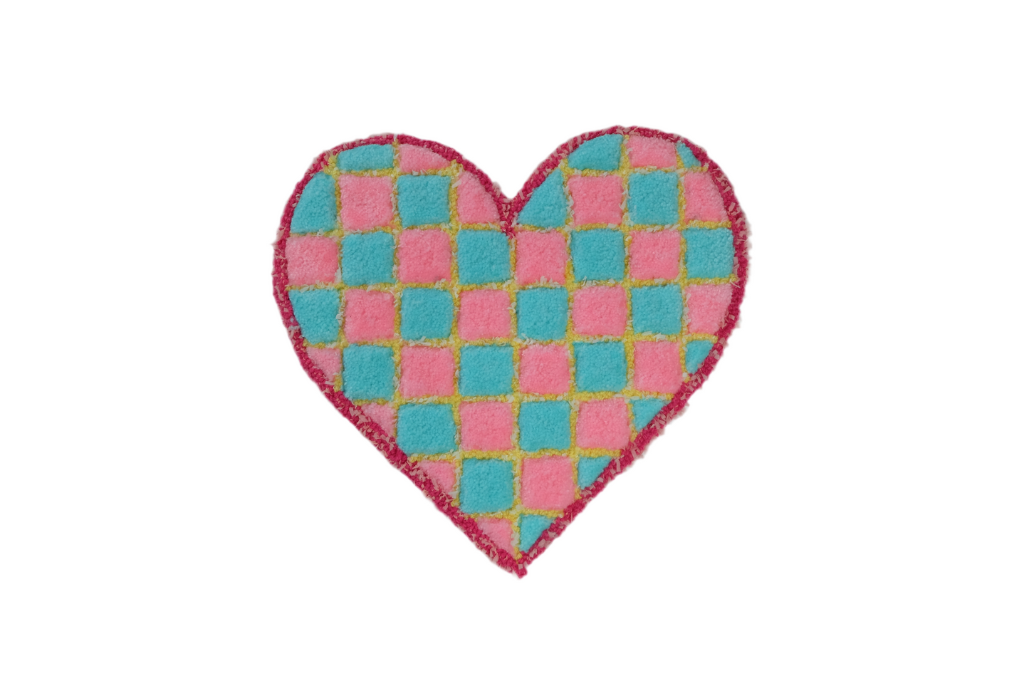 Coeur damier 3D